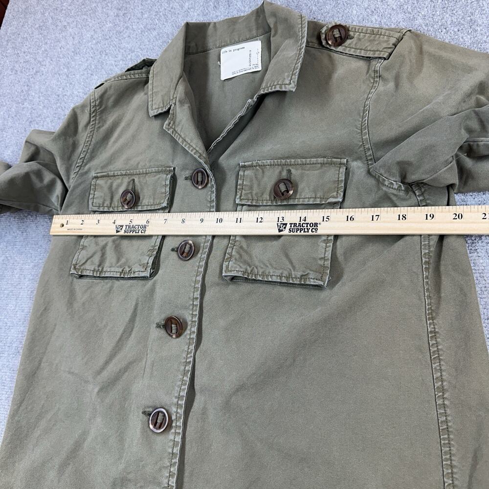 Life In Progress Womens Olive Green Utility Military Jacket Size Large - Picture 8 of 11